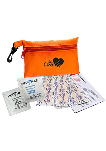 Zip Tote First Aid Kit With Hang Clip