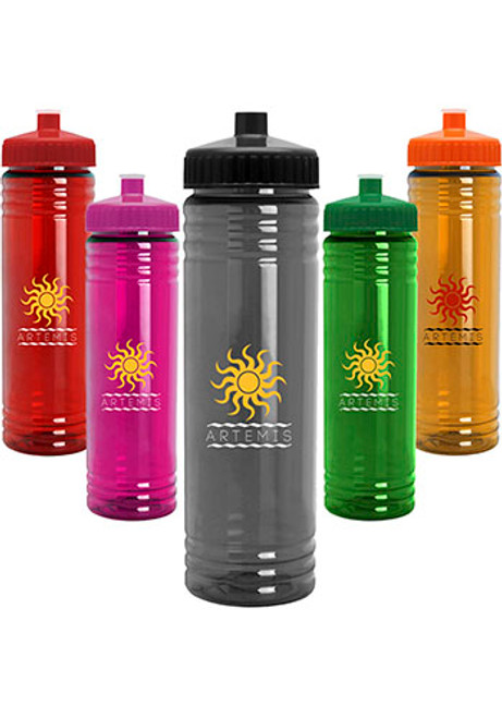 24 oz Slim Fit Water Bottle with Push Pull Lid