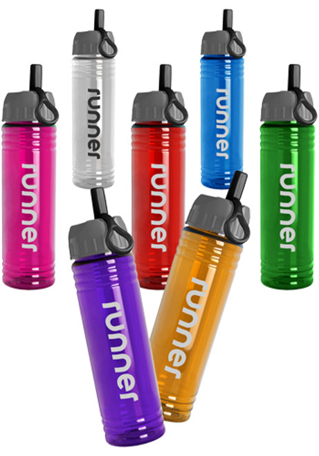 24oz Slim Fit Water Bottle With Ring Straw Lid 24oz Slim Fit Water Bottle With Ring Straw Lid