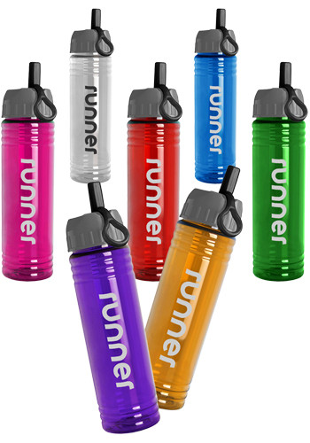 24oz Slim Fit Water Bottle With Ring Straw Lid