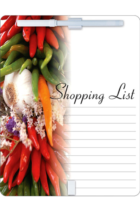 Shopping List Dry Erase Board w 11in x 8.5in Magnet