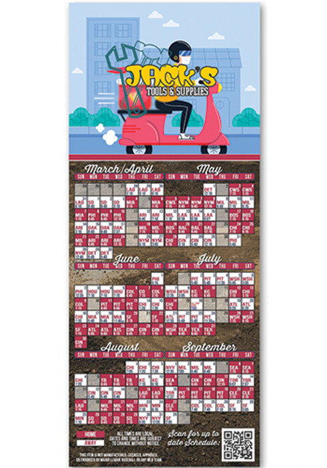 Baseball Schedule 3.5in x 8.5in Magnet