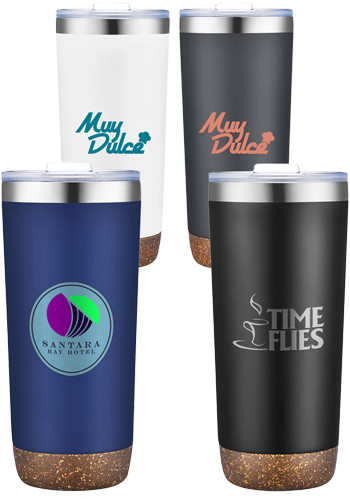22 oz. Cork Bottom Travel Tumblers