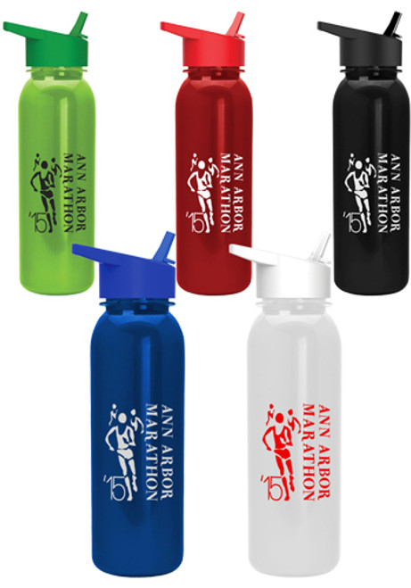 24 oz Terrain Metalike Bottle with Flip Straw lid