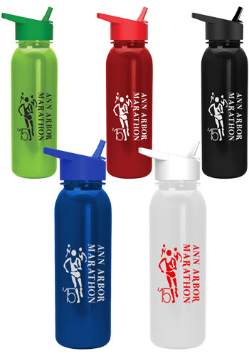 24 oz Terrain Metalike Bottle with Flip Straw lid