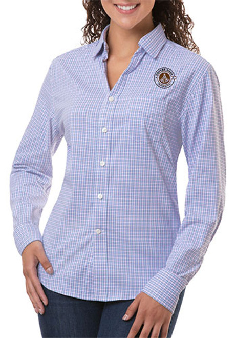 Untucked Ladies' Tricolor Plaid Long Sleeve Shirt Untucked Ladies' Tricolor Plaid Long Sleeve Shirt