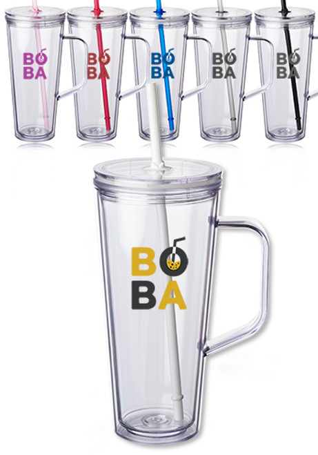 24 oz. Tilden Plastic Tumbler with Handle