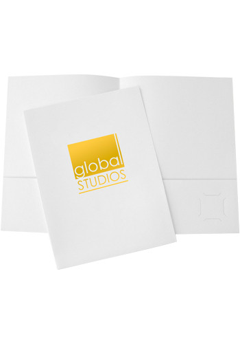Standard White Gloss Stock Presentation Folders