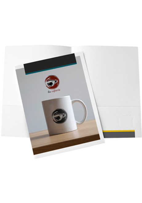White Gloss Stock Presentation Folders