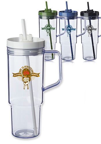 40 oz. Lincoln Plastic Tumbler with Handle