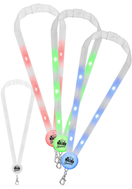 Light Up Flat Fabric Lanyards Light Up Flat Fabric Lanyards