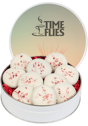 Small Gift Tin of Peppermint Delight Cookies