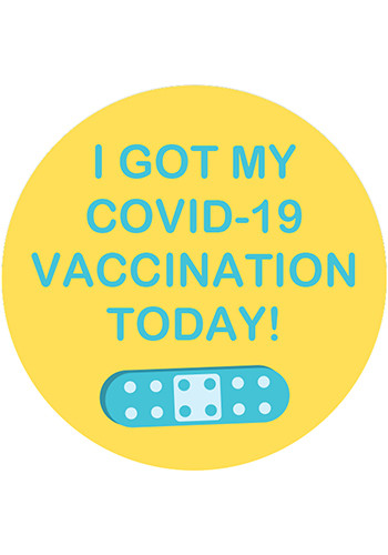 2 in. I Got My COVID-19 Vaccination Day Sticker