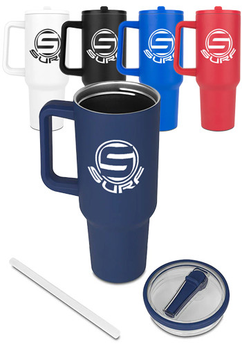 40 oz Hydravault FlipStraw Tumbler with Handle