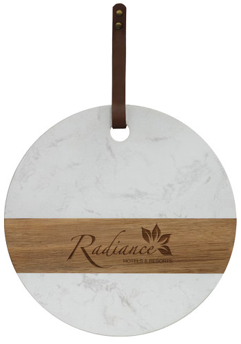Acacia Wood & Marble Charcuterie Board