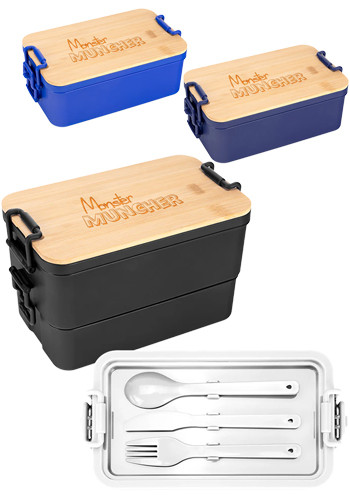 BambooNest Double Deck Lunch Box