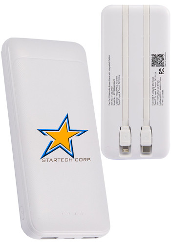 Pwr Pal 10000 mAh Power Bank with Integrated Cable