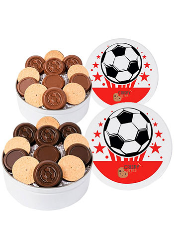 12-Piece World Cup Soccer Truffle Cookie Gift Tin
