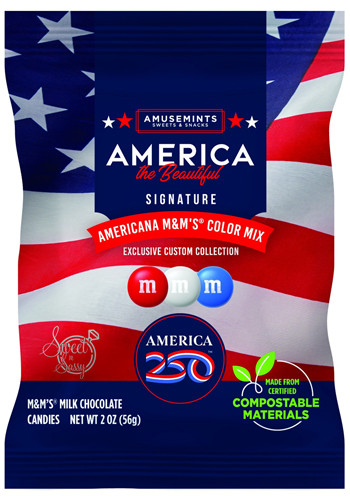 USA 250th Anniv 2 oz M&Ms Mix