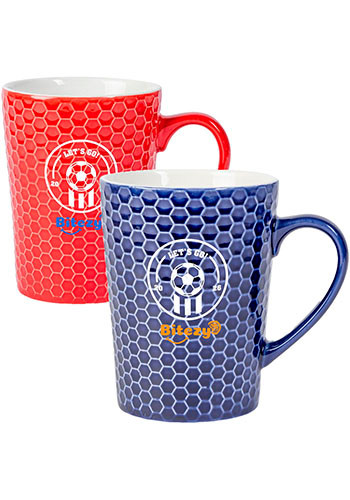 16 oz World Cup ACE Hexagon Textured Soccer Mug