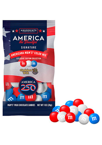 4 oz USA 250th Anniv M&M'S in Eco Digibag