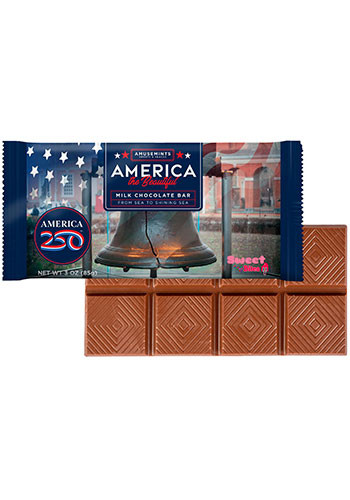 USA 250th Anniv 3 oz. Flow-Wrapped Chocolate Bar