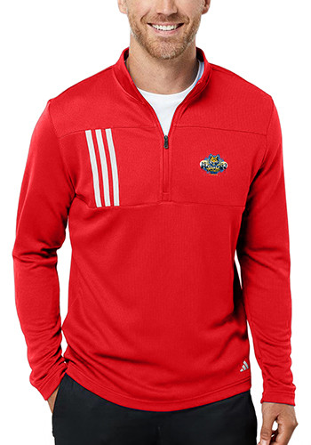 Adidas Men's 3-Stripes Quarter-Zip Pullover