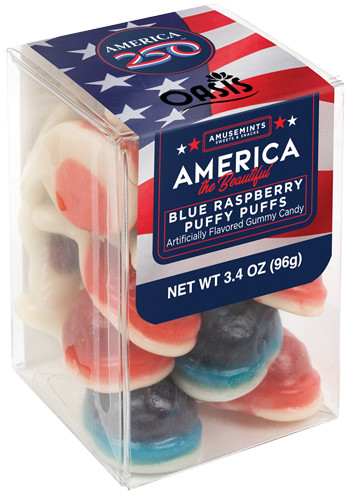 USA 250th Anniv Gummy Filled Whales in Short Acetate