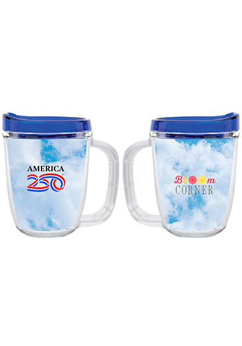 America 250 12 oz Coffee Mug with Lid