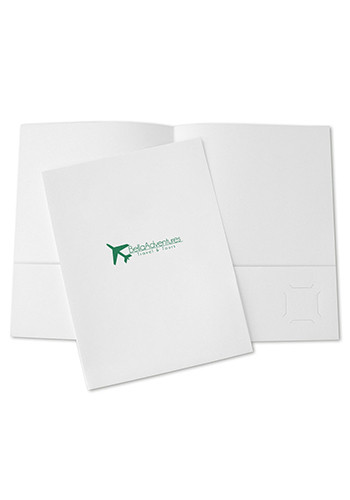 White Gloss Stock Presentation Folders