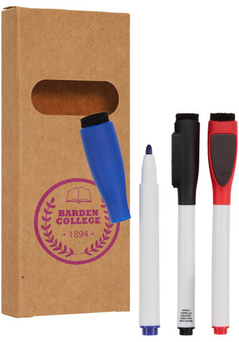 3-Piece Recycled Dry Erase Marker Set