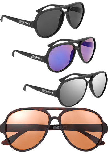 Rubberized Recycled Frame Aviator Sunglasses