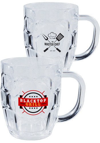 8 oz Plastic German Dimple Mug with Handle