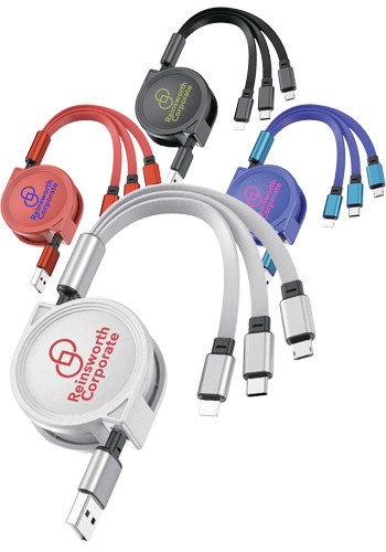 3-in-1 Retractable Charging Cable Cord