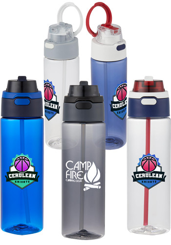 24 oz Ella rPET Flip Straw Bottle