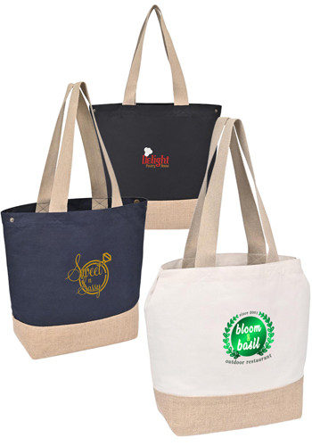 Aware™ Recycled Cotton Canvas Jute Tote