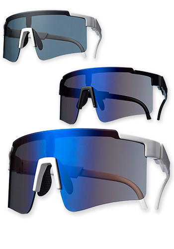 Brandon UV400 Sports Shield Sunglasses