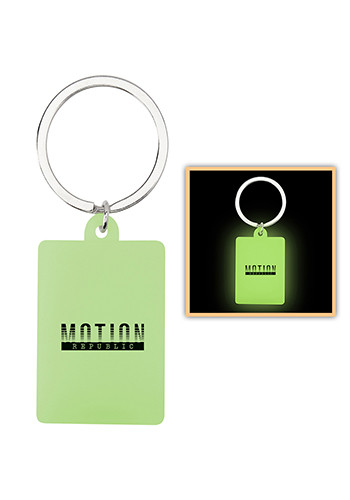 Rectangle Glow In The Dark Keychain
