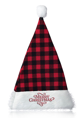 Traditional Plaid Santa Hat