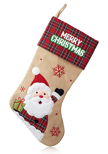 Rustic Santa Christmas Stocking