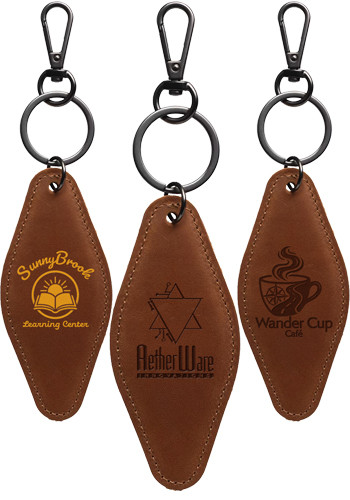 Leather Hotel Keytag
