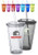 16 oz. Double Wall Acrylic Tumblers With Straws