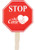 Stop Sign Shaped Hand Fans