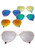 Color Mirrored Aviator Sunglasses