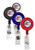 30 in. Cord Round Retractable Full Color Badge Reel with Metal Slip Clip