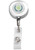 Round Metal Retractable Badge Reel with Belt Clip on Back