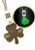 LED Shamrock Green Necklaces with Extra Large Pendant