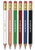 Hex Wooden Golf Pencils with Erasers