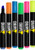 Brite Spots Broad Tip Black Barrel Highlighters in Full Color Decals Brite Spots Broad Tip Black Barrel Highlighters in Full Color Decals