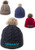 Cable Knit Beanies With Faux Fur Pom